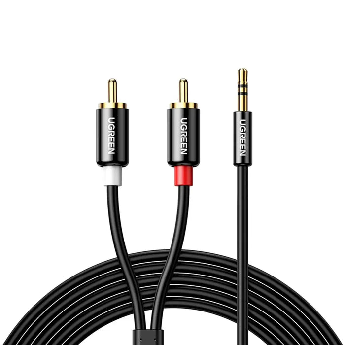 Ugreen AV116 10749 audio mini jack cable 3.5 mm (male) / 2RCA (male) 1m - black - Audio cables<<<HurtelXML