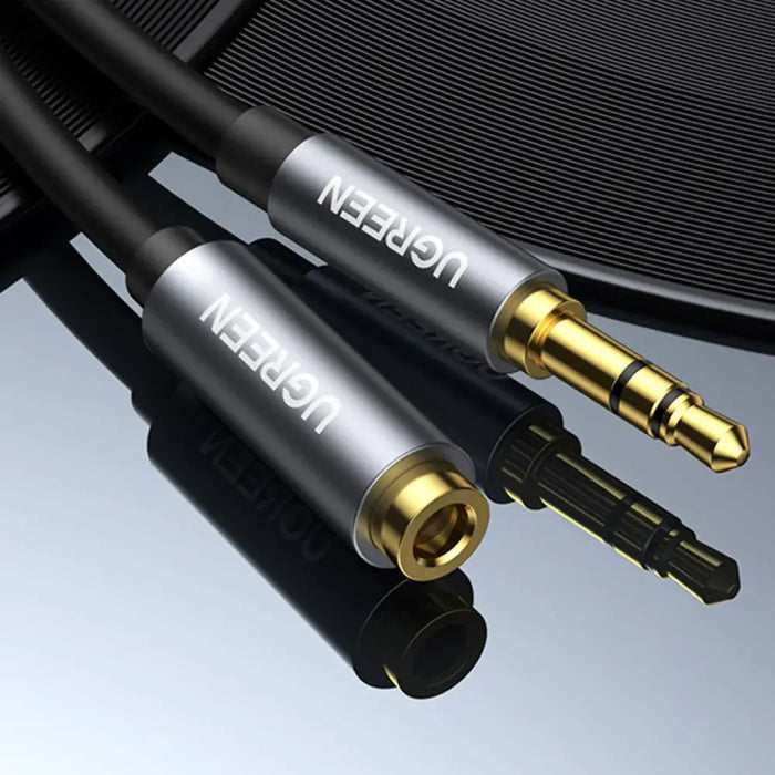 Ugreen AV118 10595 cable 3.5 mm mini jack (male) / 3.5 mm mini jack (female) 3m - silver - Audio cables<<<HurtelXML