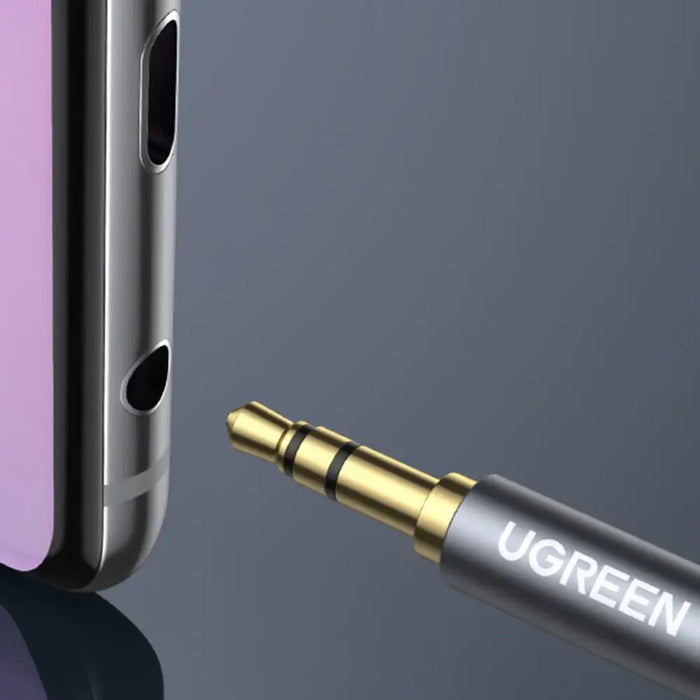 Ugreen AV118 10595 cable 3.5 mm mini jack (male) / 3.5 mm mini jack (female) 3m - silver - Audio cables<<<HurtelXML