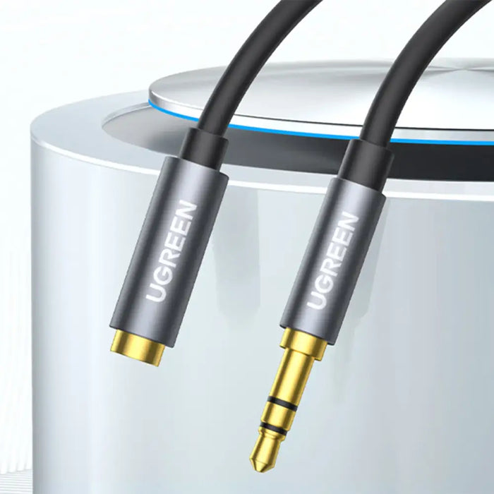 Ugreen AV118 10595 cable 3.5 mm mini jack (male) / 3.5 mm mini jack (female) 3m - silver - Audio cables<<<HurtelXML