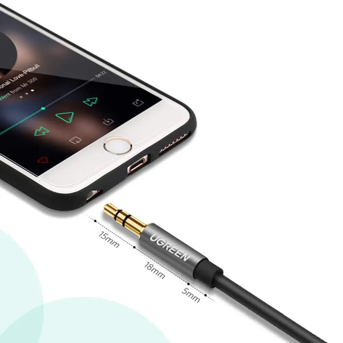 Ugreen AV118 10595 cable 3.5 mm mini jack (male) / 3.5 mm mini jack (female) 3m - silver - Audio cables<<<HurtelXML