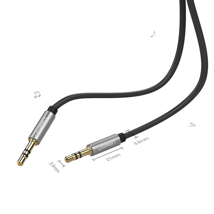 Ugreen AV119 10733 audio cable mini jack 3.5mm / mini jack 3.5mm 1m - black - Audio cables<<<HurtelXML