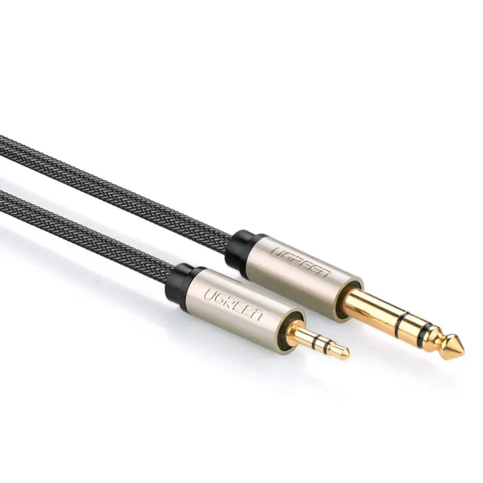Ugreen AV127 10629 audio TRS cable mini jack 3.5mm / jack 6.35mm 3m - gray - Audio cables<<<HurtelXML