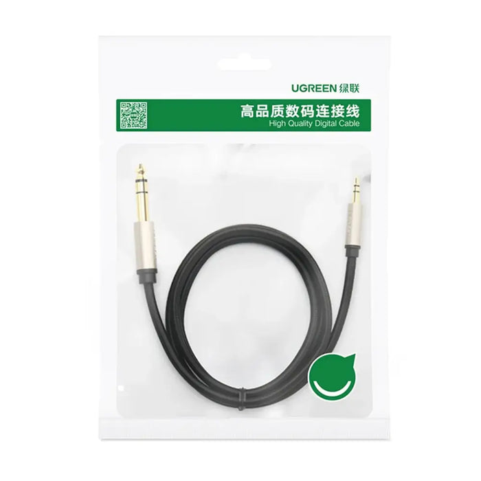 Ugreen AV127 10630 audio TRS cable mini jack 3.5mm / jack 6.35mm 5m - gray - Audio cables<<<HurtelXML