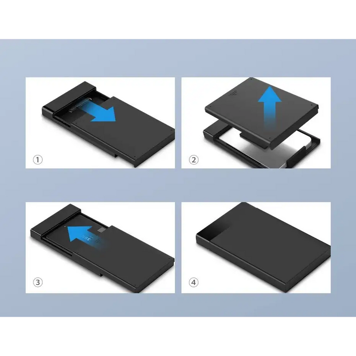 Ugreen bay for HDD SSD disk housing 2.5 ’’ SATA USB 3.2 Gen 1 (5 Gbps) micro USB SuperSpeed + 0.5 m cable black (US221