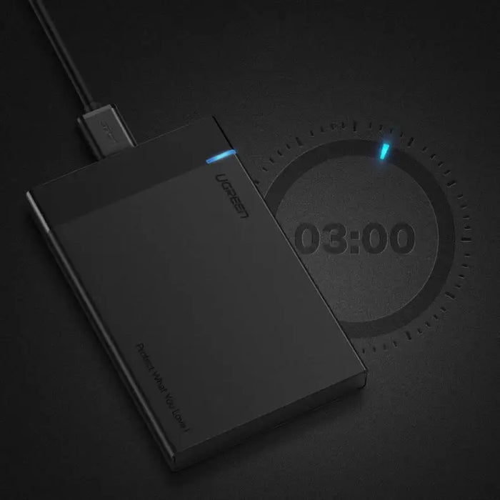 Ugreen bay for HDD SSD disk housing 2.5 ’’ SATA USB 3.2 Gen 1 (5 Gbps) micro USB SuperSpeed + 0.5 m cable black (US221