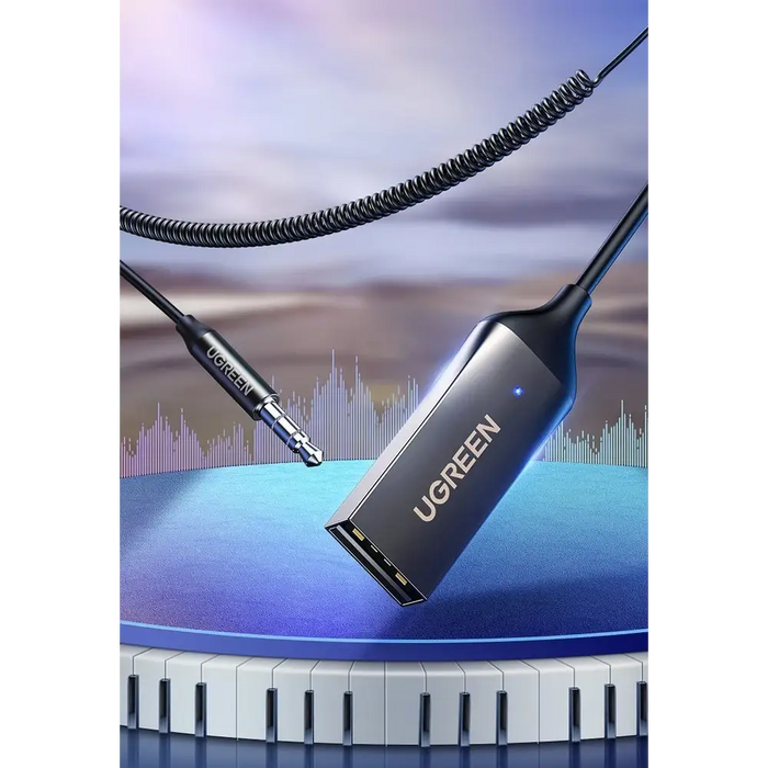 Ugreen Bluetooth 5.3 audio receiver USB cable audio adapter AUX jack black (70601 CM309) - Audio