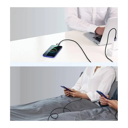 Ugreen cable 2in1 USB - micro USB / USB Type C cable 1m 2.4A black (30875) - Кабели за мобилни устройства<<<Аксесоари