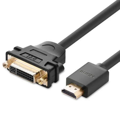 Ugreen cable cable adapter adapter DVI 24 + 5 pin (female) - HDMI (male) 22 cm black (20136) - Video cables<<<HurtelXML