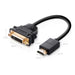 Ugreen cable cable adapter adapter DVI 24 + 5 pin (female) - HDMI (male) 22 cm black (20136) - Video cables<<<HurtelXML
