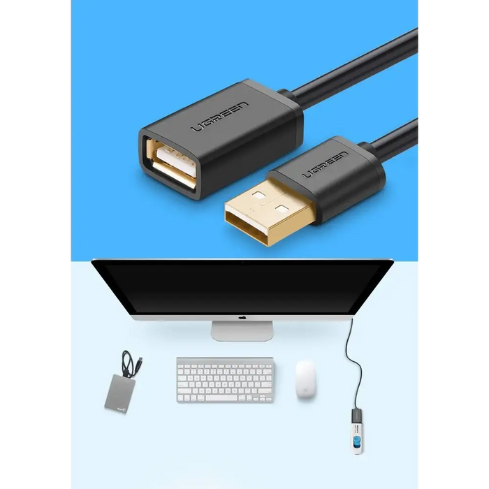 Ugreen cable adapter USB (female) - USB (male) 2m black (10316) - Cell phone