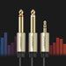 Ugreen cable audio cable mini jack 3.5 mm - 2 x jack 6.35 mm 1m gray (AV126) - Audio cables<<<HurtelXML