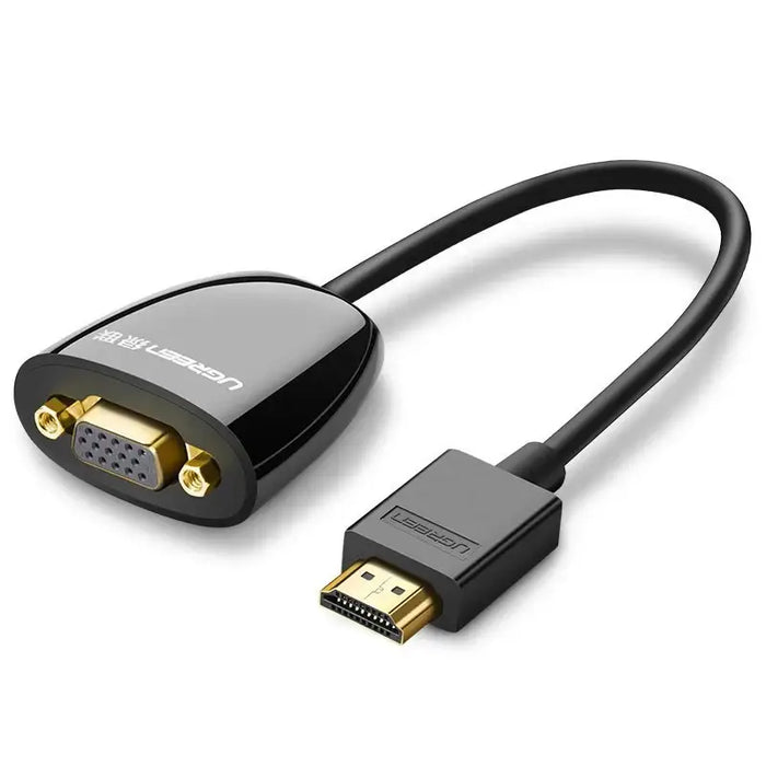 Ugreen Cable Cord Adapter Unidirectional HDMI (Male) to VGA (Female) FHD Black (MM105 40253) - Video