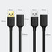 Ugreen cable extension cable USB 3.0 (female) - USB 3.0 (male) adapter 1m black (10368) - Cell phone cables<<<HurtelXML