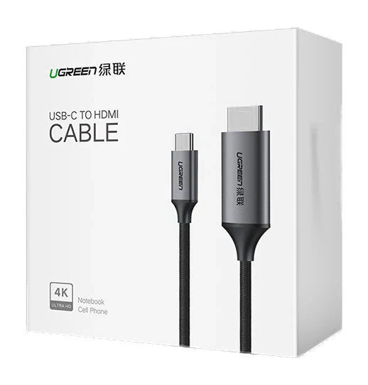 Ugreen cable HDMI cable - USB Type C 4K 60 Hz 1.5 m black-gray (MM142 50570) - Video cables<<<HurtelXML&&&Кабели аудио
