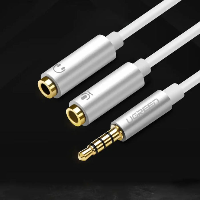 Ugreen cable cable headphone splitter mini jack 3.5 mm - 2 x mini jack 3.5 mm (microphone + stereo output) black