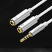 Ugreen cable cable headphone splitter mini jack 3.5 mm - 2 x mini jack 3.5 mm (microphone + stereo output) black