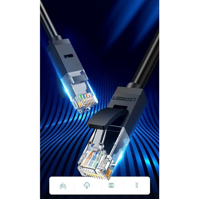 Ugreen cable internet network cable Ethernet patchcord RJ45 Cat 6 UTP 1000Mbps 20m black (20166) - Network