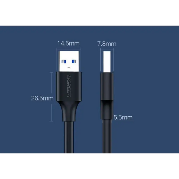 Ugreen cable USB 2.0 cable (male) - USB 2.0 (male) 2 m black (US128 10311) - Cell phone cables<<<HurtelXML&&&USB