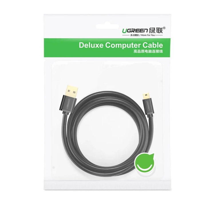 Ugreen cable USB - mini USB cable 480 Mbps 2 m black (US132 30472) - Cell phone cables<<<HurtelXML&&&USB