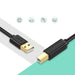 Ugreen cable USB - USB Type B cable (printer cable) 3m black (10351) - Cell phone cables<<<HurtelXML&&&USB