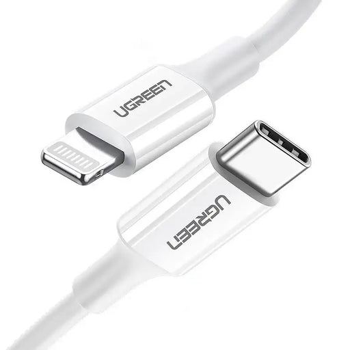 Ugreen cable USB Type C - Lightning 3A cable 0.25 m white (US171) - Cell phone cables<<<HurtelXML