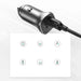 Ugreen Car Charger USB Type C / USB 24W Power Delivery Quick Charge Gray (30780) - Cell phone USB charger<<<HurtelXML