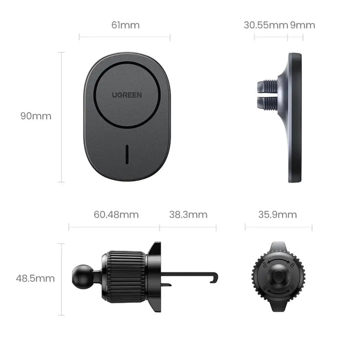 Ugreen CD345 magnetic car holder for air vent - black - Cell phone holders<<<HurtelXML