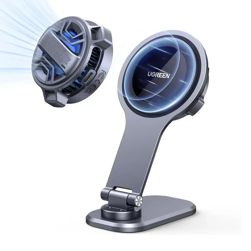 Ugreen CD380 magnetic holder with inductive charger for Tesla car - gray - Cell phone holders<<<HurtelXML