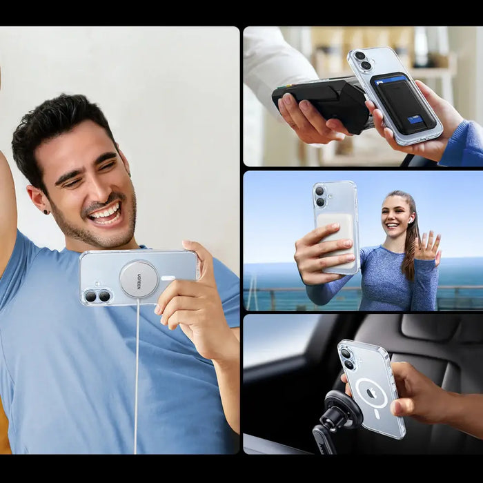 Ugreen Classy Clear Magnetic Case for iPhone 16 Plus - Transparent - Cell phone cases and covers<<<HurtelXML