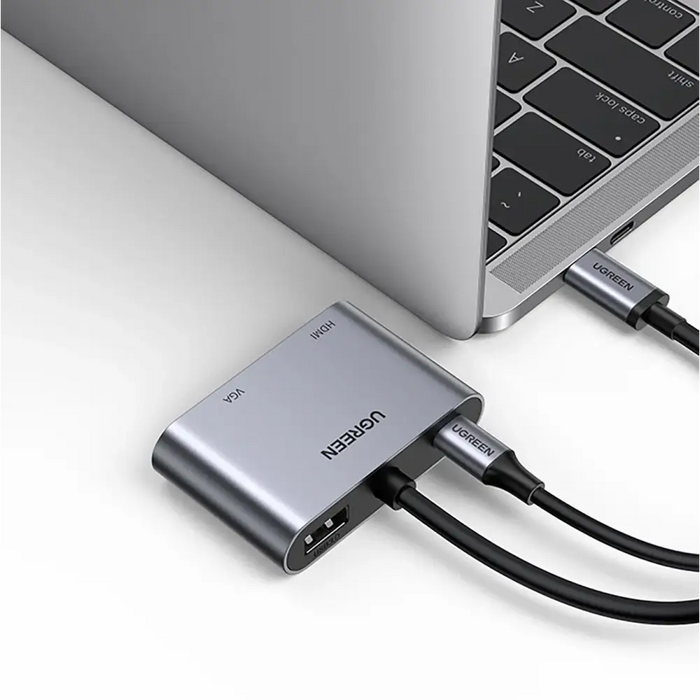 Ugreen CM162 50505 USB-C - HDMI / VGA / USB-A 3.0 / USB-C PD Adapter - Gray - USB adapters<<<HurtelXML