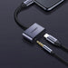 Ugreen CM193 50596 audio adapter two-port USB-C (male) - mini jack 3.5mm / USB-C (female) - gray - USB