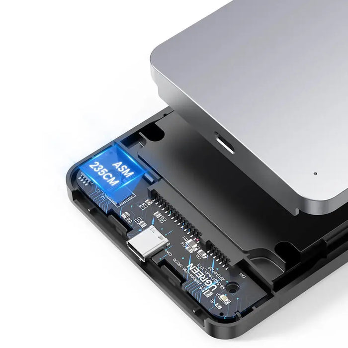 Ugreen CM300 70498 bay for 2.5’’ SATA 3.0 6Gbps hard drive - gray + USB-C - USB-A cable 0.5m - Disk adapters<<<HurtelXML