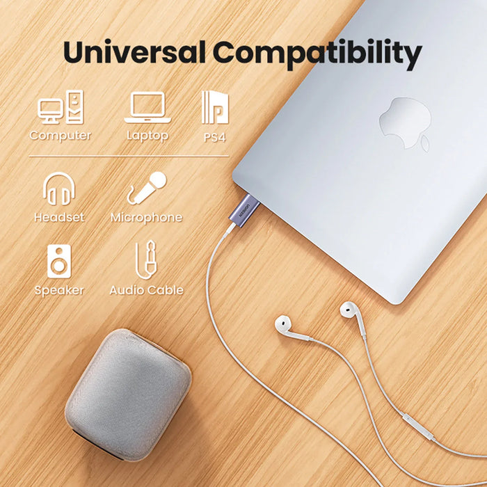 Ugreen CM383 audio adapter - gray - USB adapters<<<HurtelXML