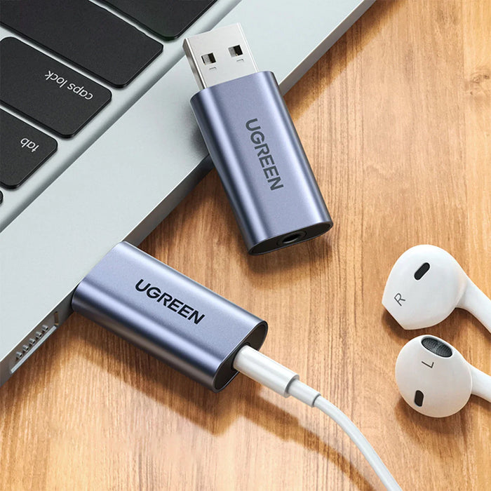 Ugreen CM383 audio adapter - gray - USB adapters<<<HurtelXML