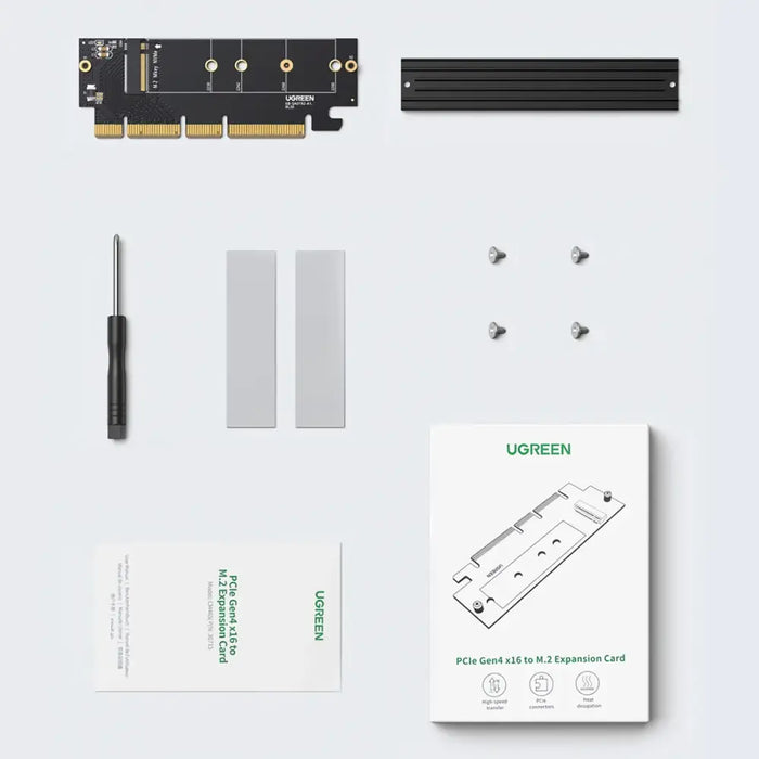Ugreen CM465 PCIe 4.0 x4 to M.2 NVMe M-Key Expansion Card - Black - Disk adapters<<<HurtelXML