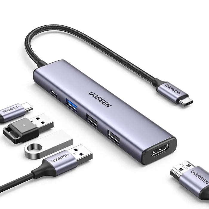 Ugreen CM478 Multifunctional Adapter - Gray - USB hubs<<<HurtelXML