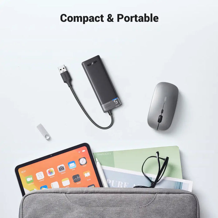 Ugreen CM653 HUB with 4 USB-A ports and USB-A power cable - black - USB hubs<<<HurtelXML