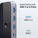 Ugreen CM662 USB 3.0 switch 2-in-4 switch + 2x USB-A cable - black - KVM switches<<<HurtelXML&&& switche
