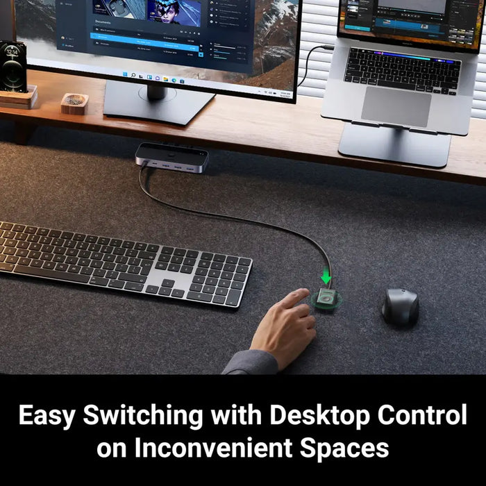 Ugreen CM662 USB 3.0 switch 2-in-4 switch + 2x USB-A cable - black - KVM switches<<<HurtelXML&&& switche