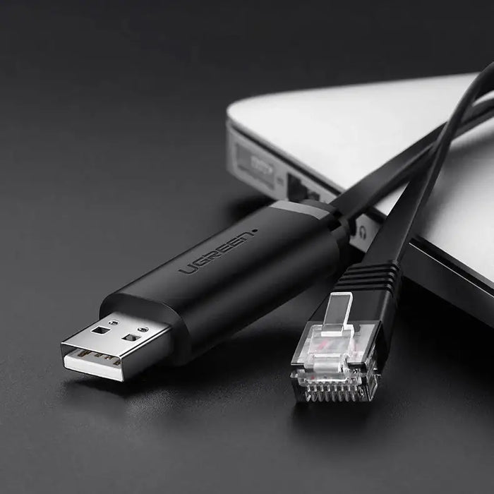 Ugreen console cable USB - Ethernet RJ45 1.5m black (CM204) - Network cables<<<HurtelXML