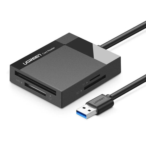 Ugreen CR125 30231 SD / micro SD / CF / MS memory card reader with 1m USB 3.0 cable - black - Flash card