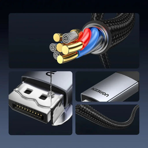 Ugreen DP119 25491 DisplayPort to HDMI 4K 60Hz Cable 3m - Gray - Video cables<<<HurtelXML