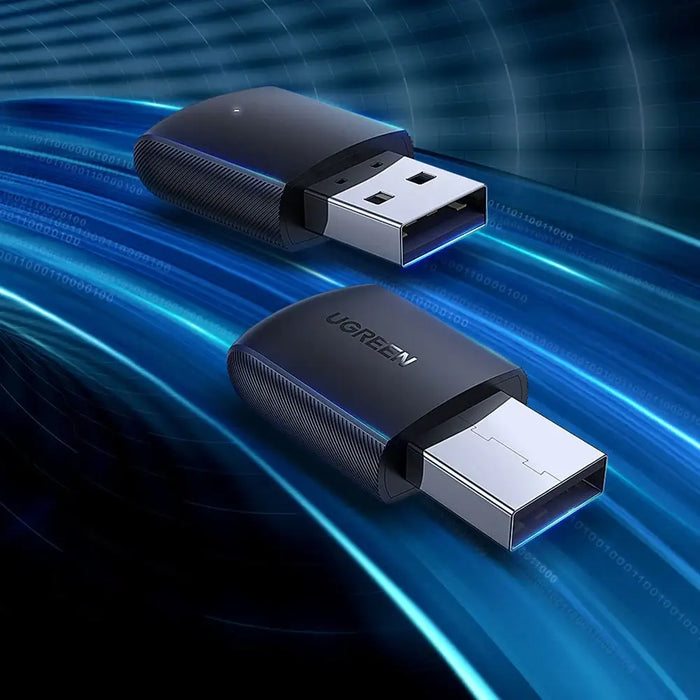 Ugreen dual-band adapter external USB network card - WiFi 11ac AC650 black (CM448) - USB adapters<<<HurtelXML