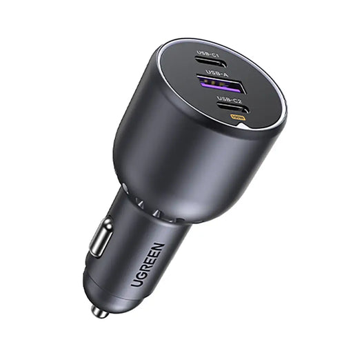 Ugreen EC705 car charger 130W 2x USB-C 1x USB-A - gray - Cell phone USB charger<<<HurtelXML&&&Car chargersZSA-GNI<<<Car