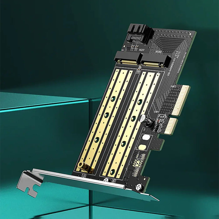 Ugreen expansion card adapter PCIe 3.0 x4 to SSD M.2 M-Key / M.2 B-Key black (CM302) - Others<<<HurtelXML