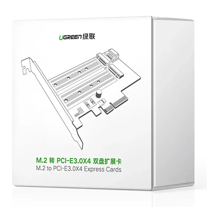 Ugreen expansion card adapter PCIe 3.0 x4 to SSD M.2 M-Key / M.2 B-Key black (CM302) - Others<<<HurtelXML