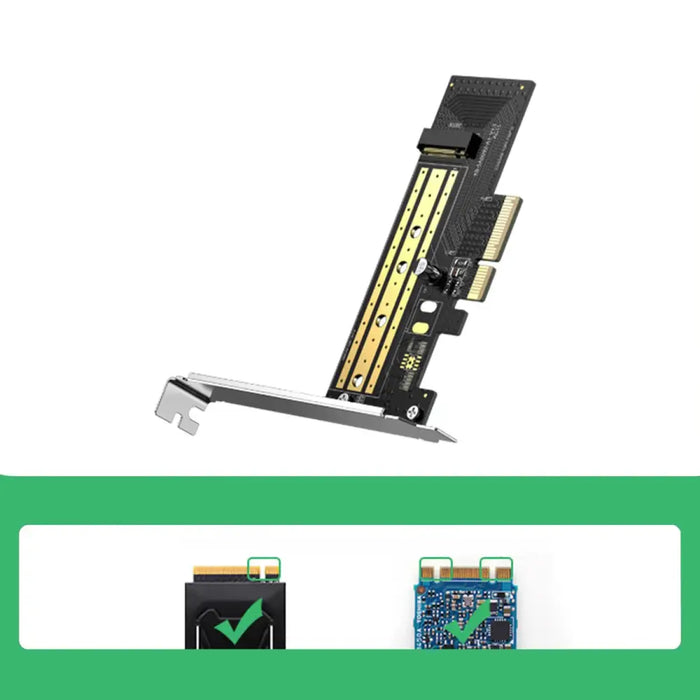 Ugreen expansion card disk adapter M.2 NVMe SATA (M M + B key) PCIe 3.0 x4 32Gbps (CM302) - Disk adapters<<<HurtelXML