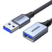 Ugreen extension cord adapter cable USB (male) - USB (female) 3.0 5Gb/s 2m gray (US115) - Cell phone cables<<<HurtelXML