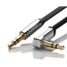 Ugreen flat angled cable AUX audio cable 3.5 mm mini jack 0.5 m black (AV119 10596) - Audio cables<<<HurtelXML